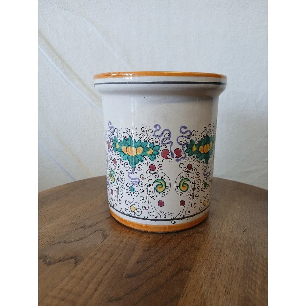 Biscotti Italian pottery jar colorful handmade